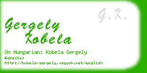gergely kobela business card